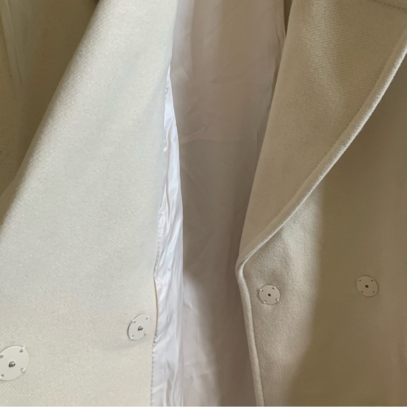 NWT Zara beautiful wool blend oversized vanilla cream jacket coat size XS - Picture 10 of 11
